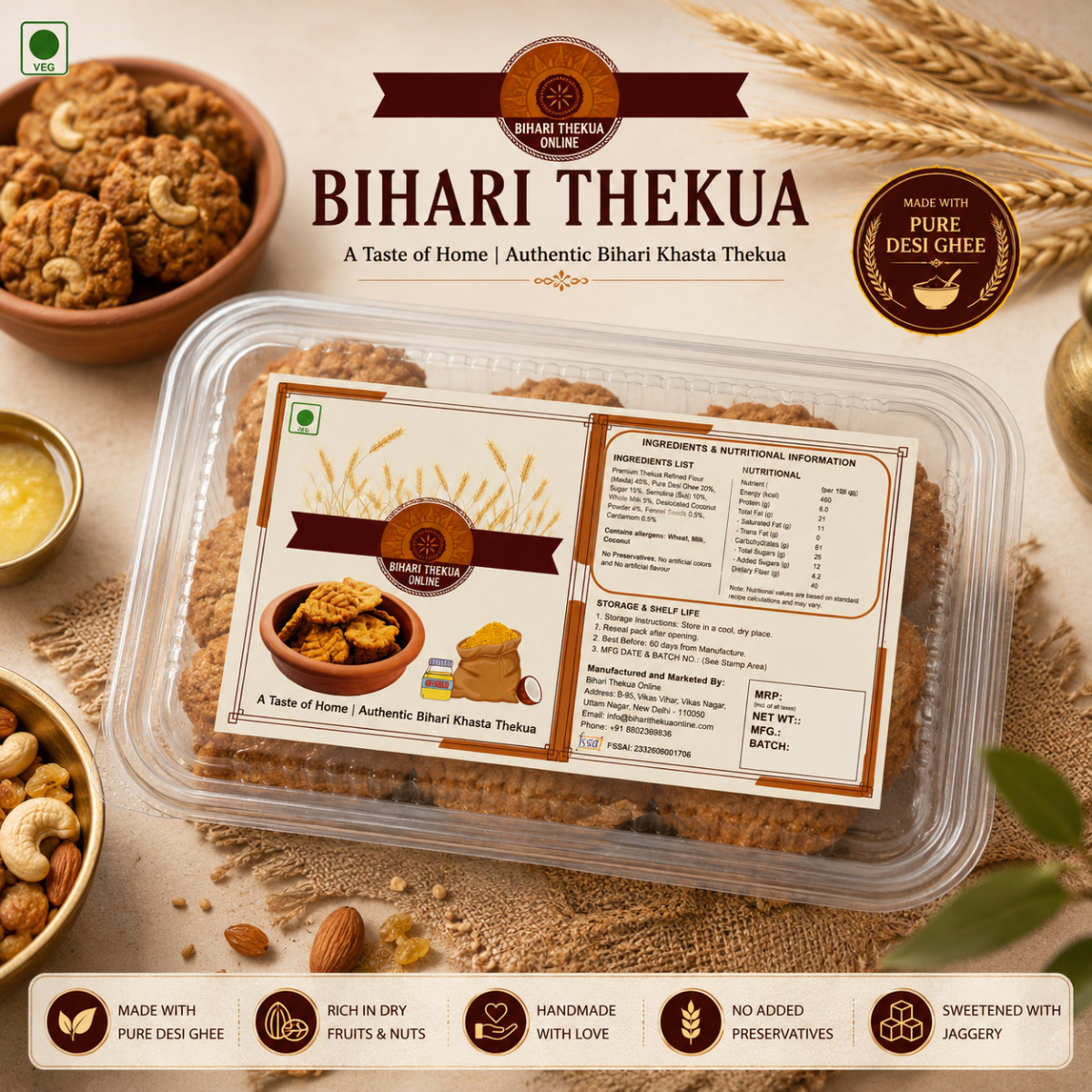 Dry-Fruit Premium Bihari Thekua Image6