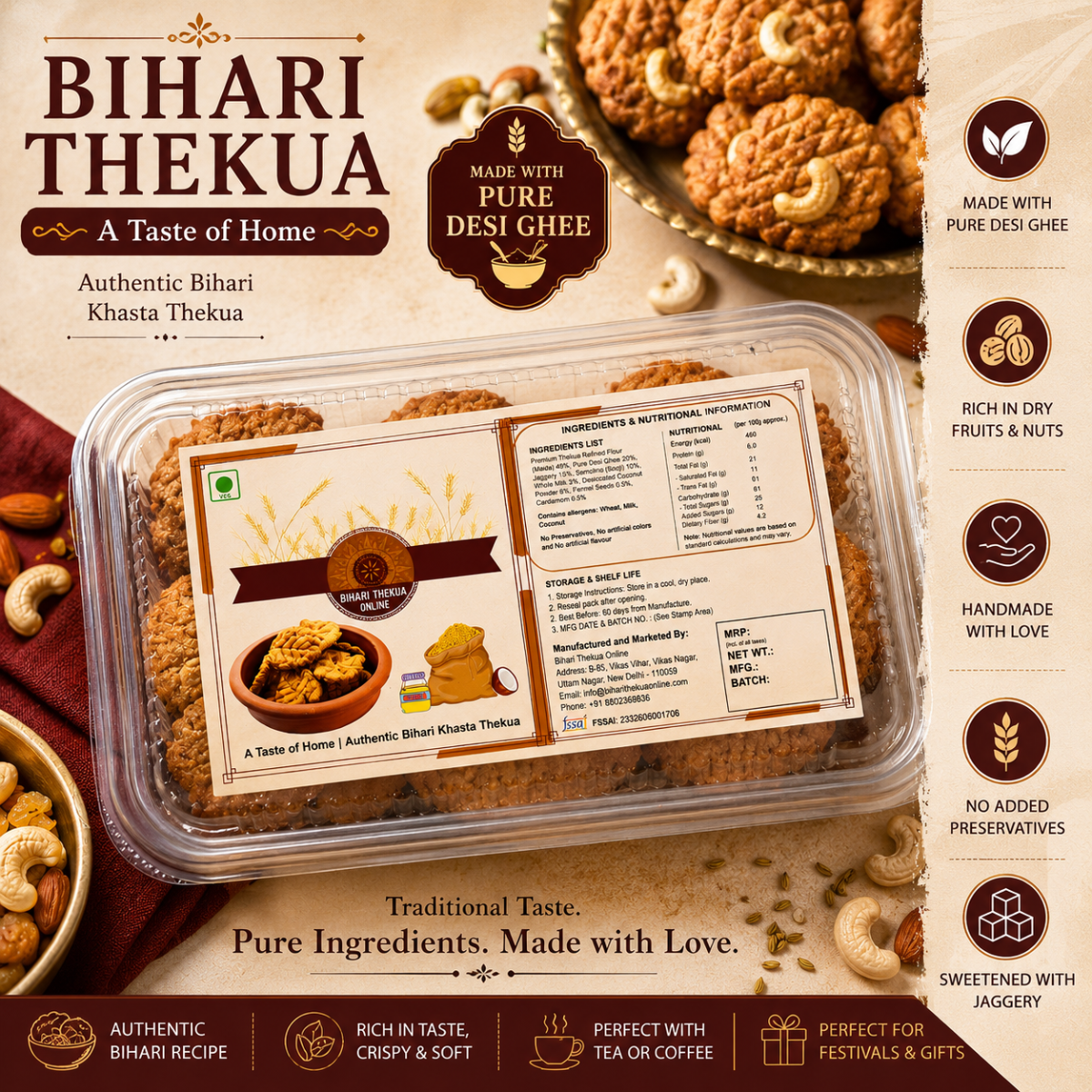 Dry-Fruit Premium Bihari Thekua Image7