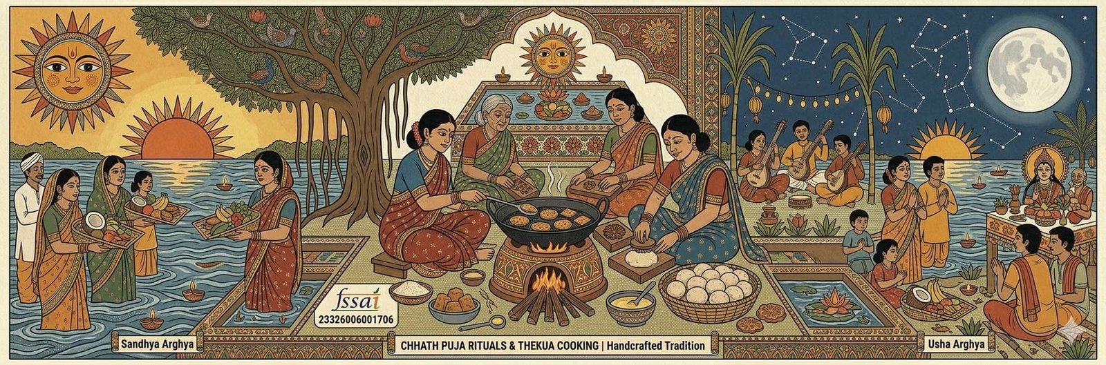 chhat puja thekua cooking